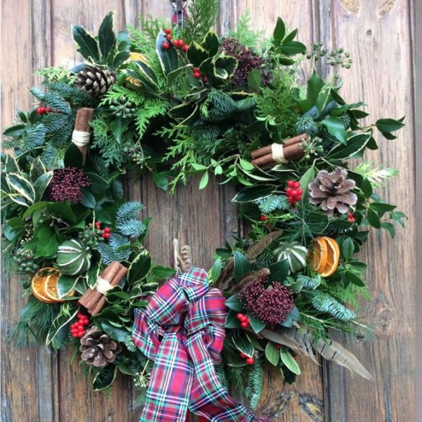 Country Christmas Wreath – Flowers by Wendy