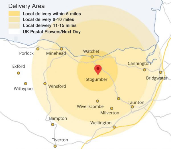florist delivery map